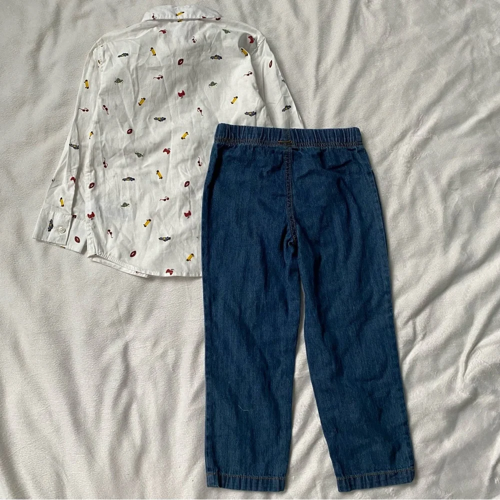 Little Lads Carters Boys Toddler NEW Lot of 5 pants & Tops